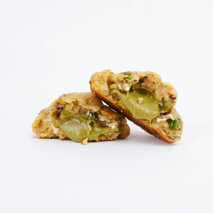 Cookie de Pistacho salado, chocolate blanco y aceite de oliva